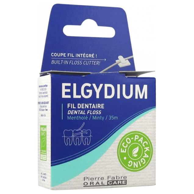 Elgydium menthol waxed dental floss 35 m by Pasteur Pharmacy