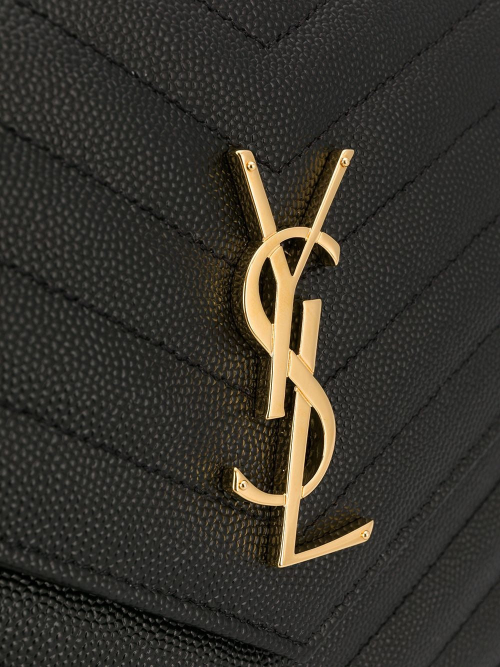 Saint Laurent Women Cassandre Matelassé Flap Pouch In Grain De Poudre Leather by Luosophy