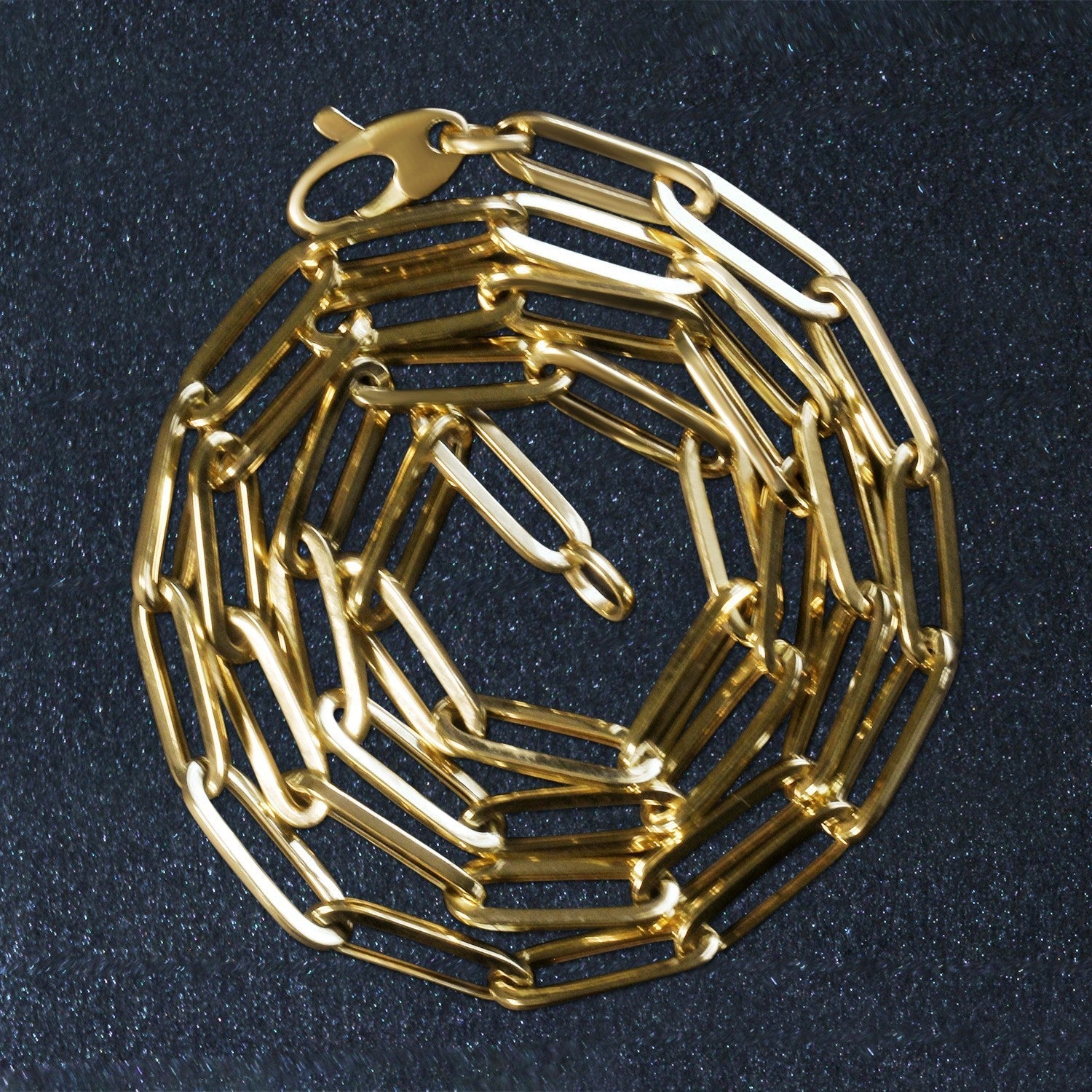 10K Yellow Gold Lite Paperclip Chain (4.20 mm) DestGlow