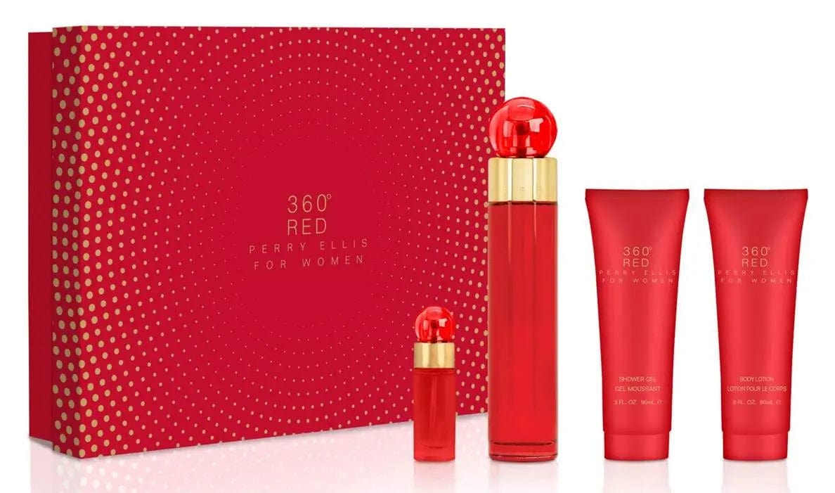 360 Red Set 4p 3.4 oz W EDP Spray by perfumesandrea