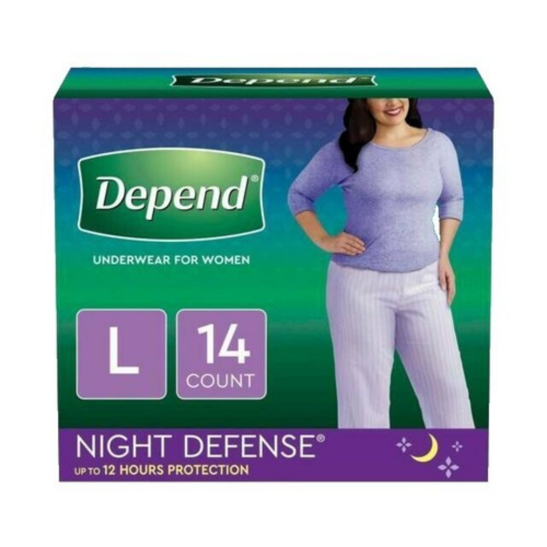 Depend Night Defense Incontinence Underwear for Women XL (12 ct) DestGlow