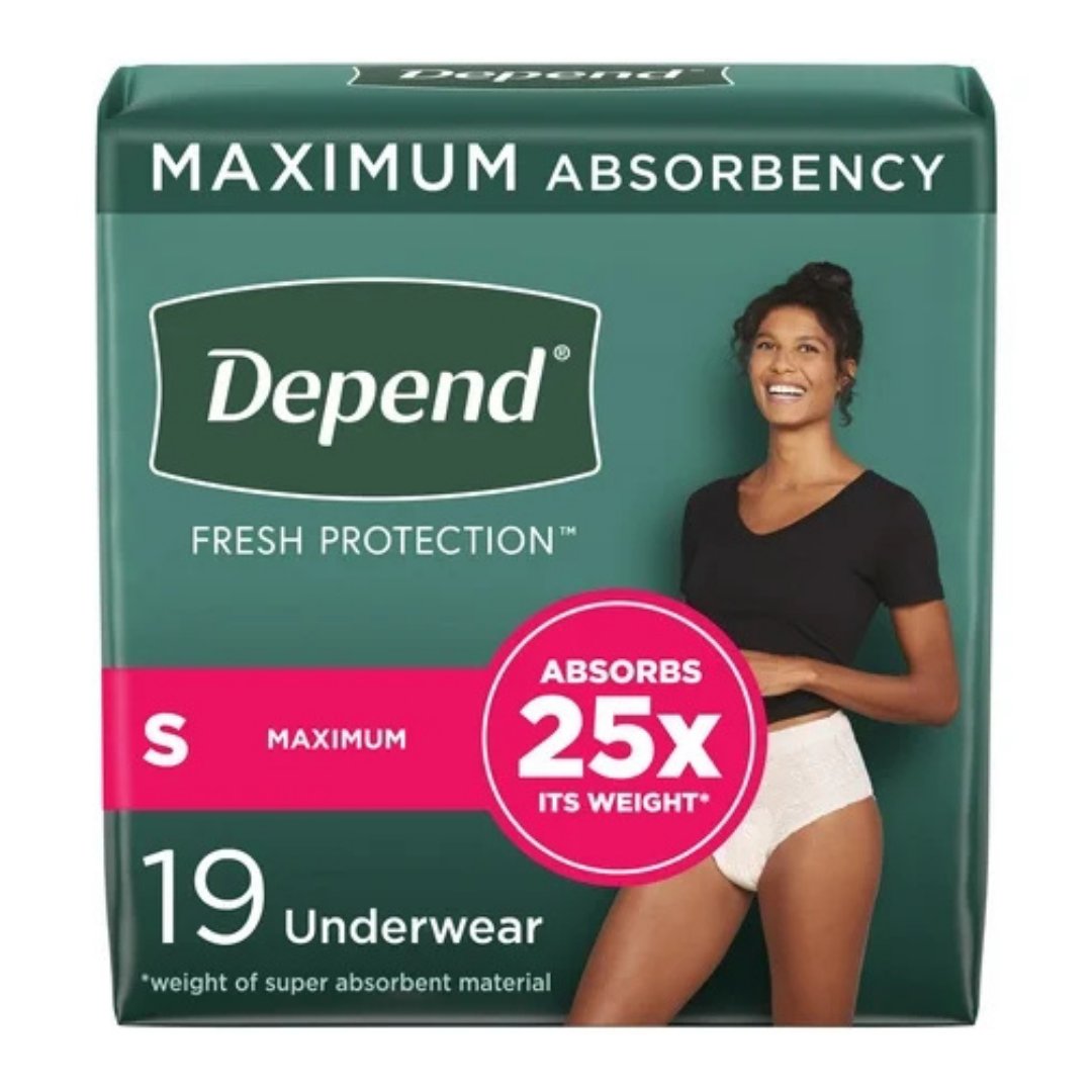 Depend Maximum Absorbency Underwear for Women Small (19 Count) DestGlow