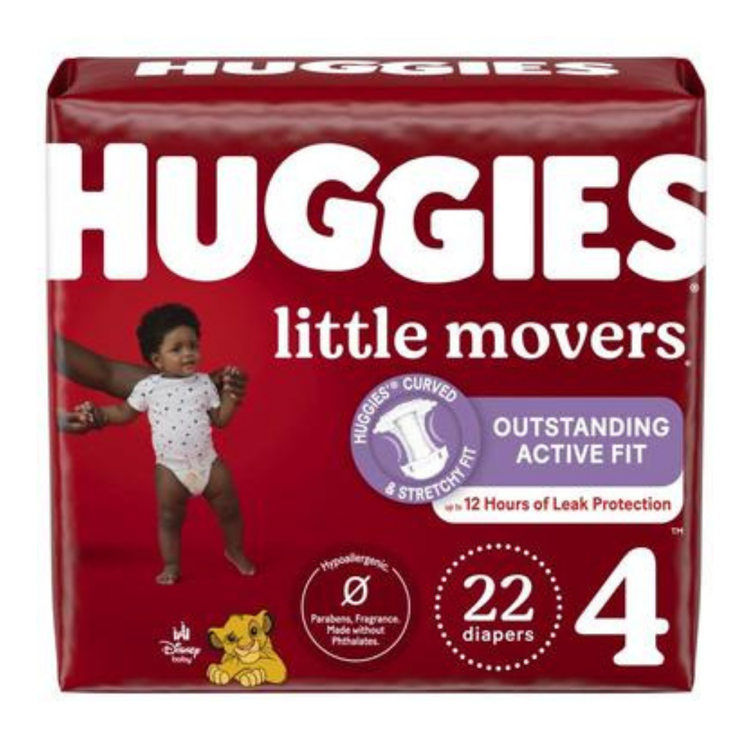 Huggies Little Movers Diapers Size 4 (22ct) by Farmacias Savia
