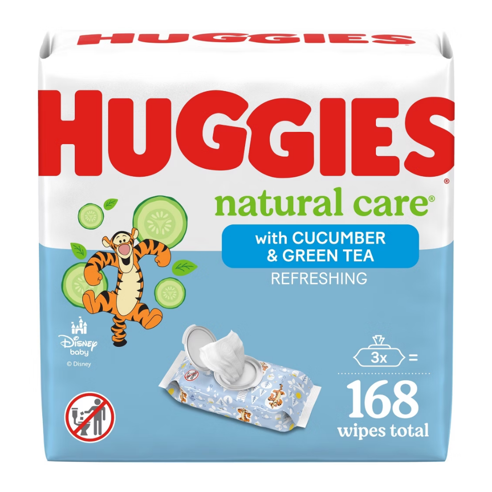 Huggies Natural Care with Cucumber & Green Tea Wipes (168 ct) DestGlow