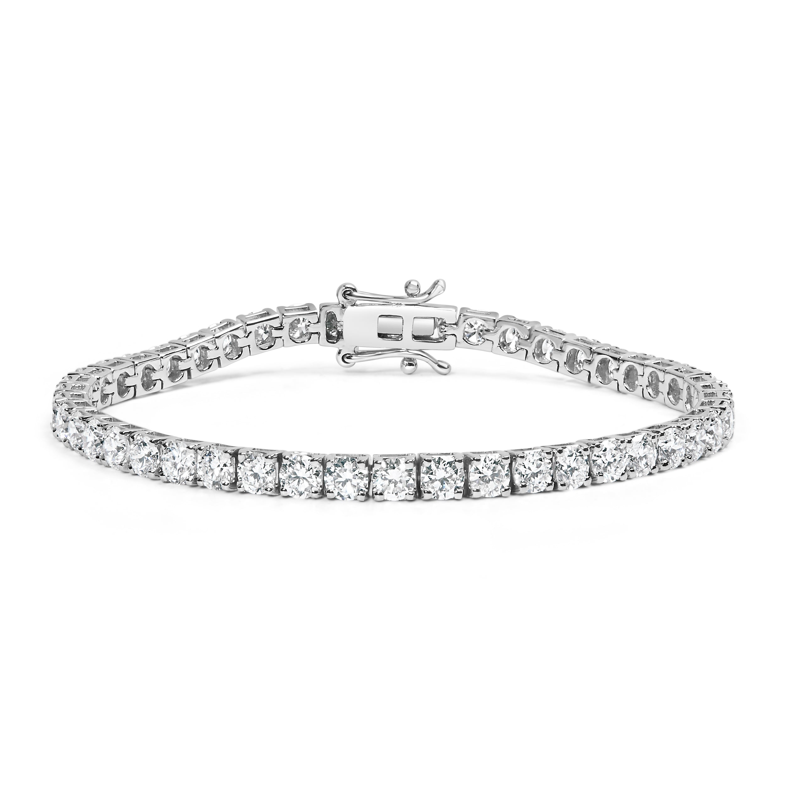 14K White Gold 5.00 Cttw Prong Set Lab Grown Round Diamond Classic Tennis Bracelet (F-G Color, VS2-SI1 Clarity) - 7.25" by Bids.com