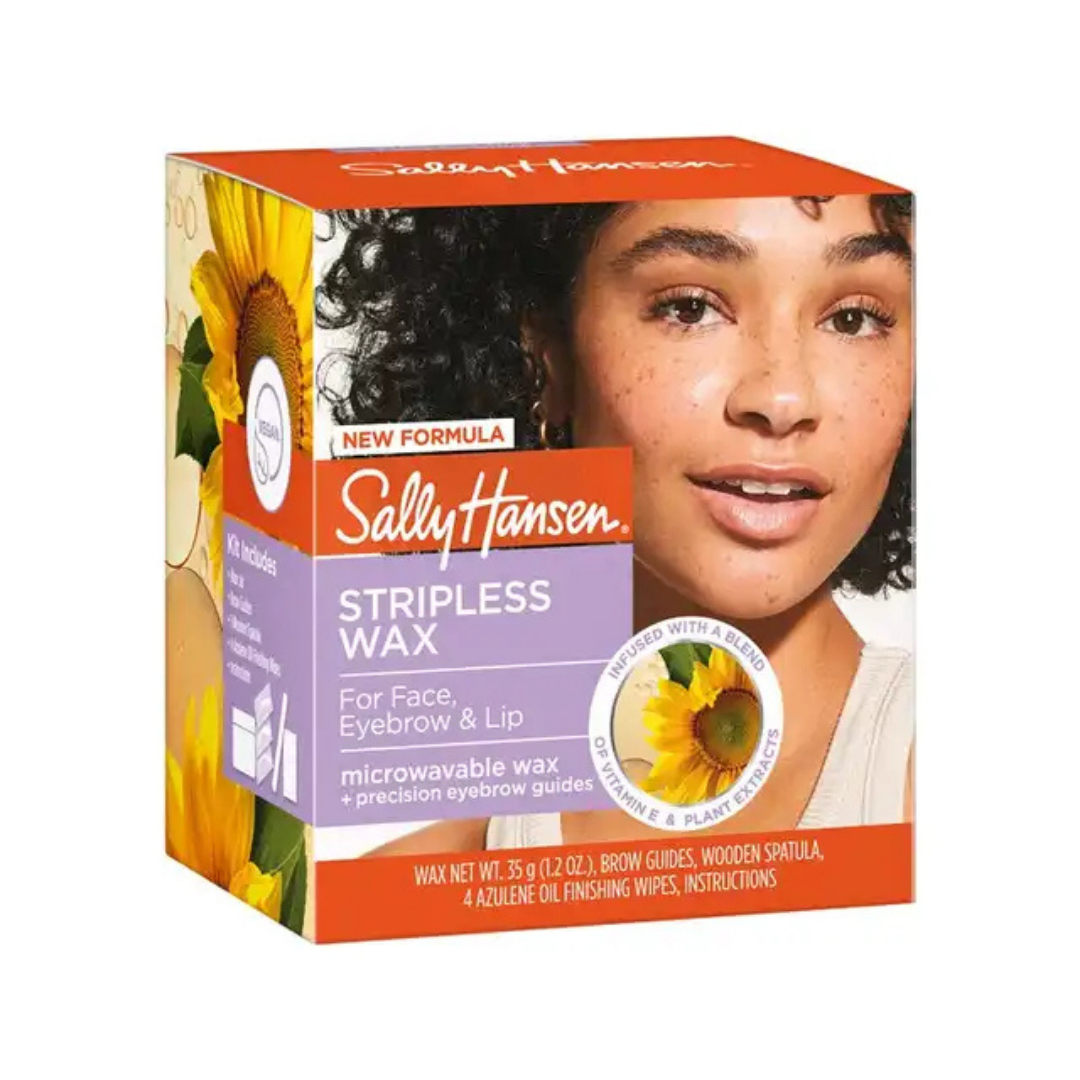 Sally Hansen Stripless Wax Kit for Face, Eyebrow & Lip (1.2 oz) DestGlow