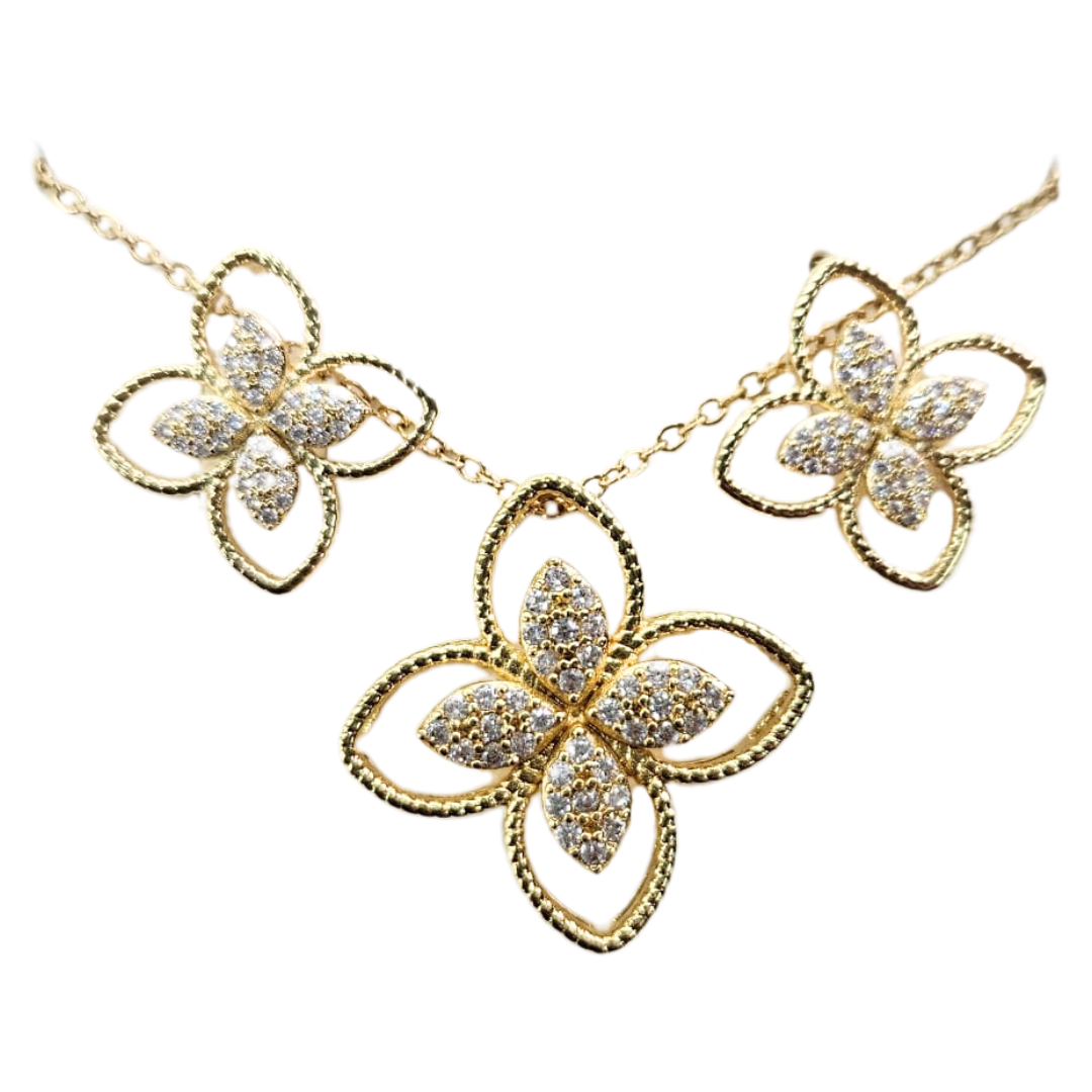 Floral & Gemstone Necklace and Earrings Set – Multiple Styles by Farmacias Savia