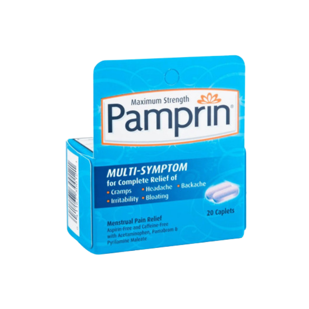 Pamprin Multi-Symptom Menstrual Pain Relief Maximum Strength (20ct) DestGlow