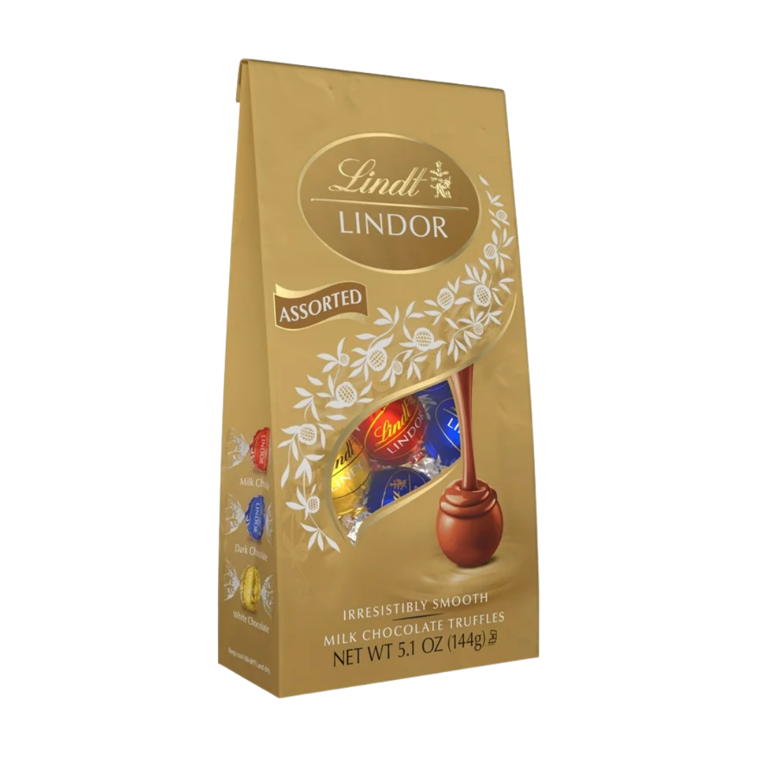 Lindt LINDOR Assorted Chocolate Truffles Variety Bag (5.1oz) DestGlow