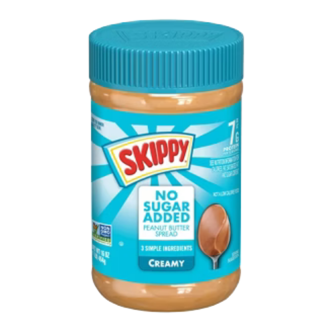 Skippy No Sugar Added Creamy Peanut Butter (16.3oz) DestGlow