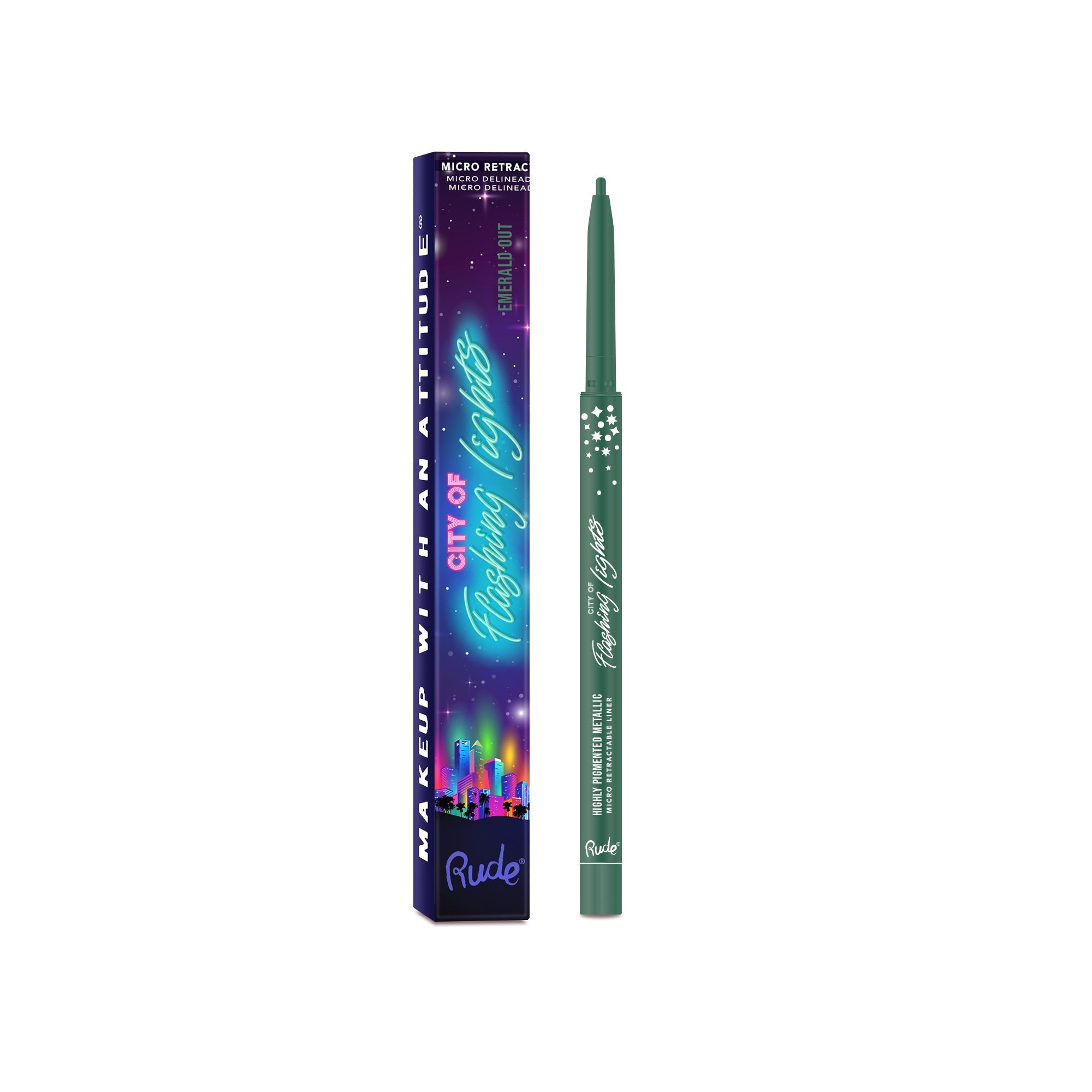RUDE City of Flashing Lights Micro Retractable Liner by Avera Group