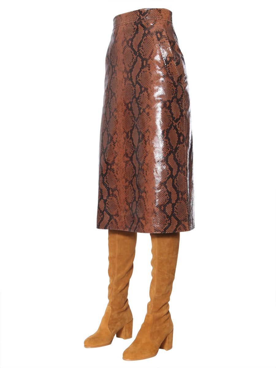 Dsquared Women Python Print Skirt DestGlow