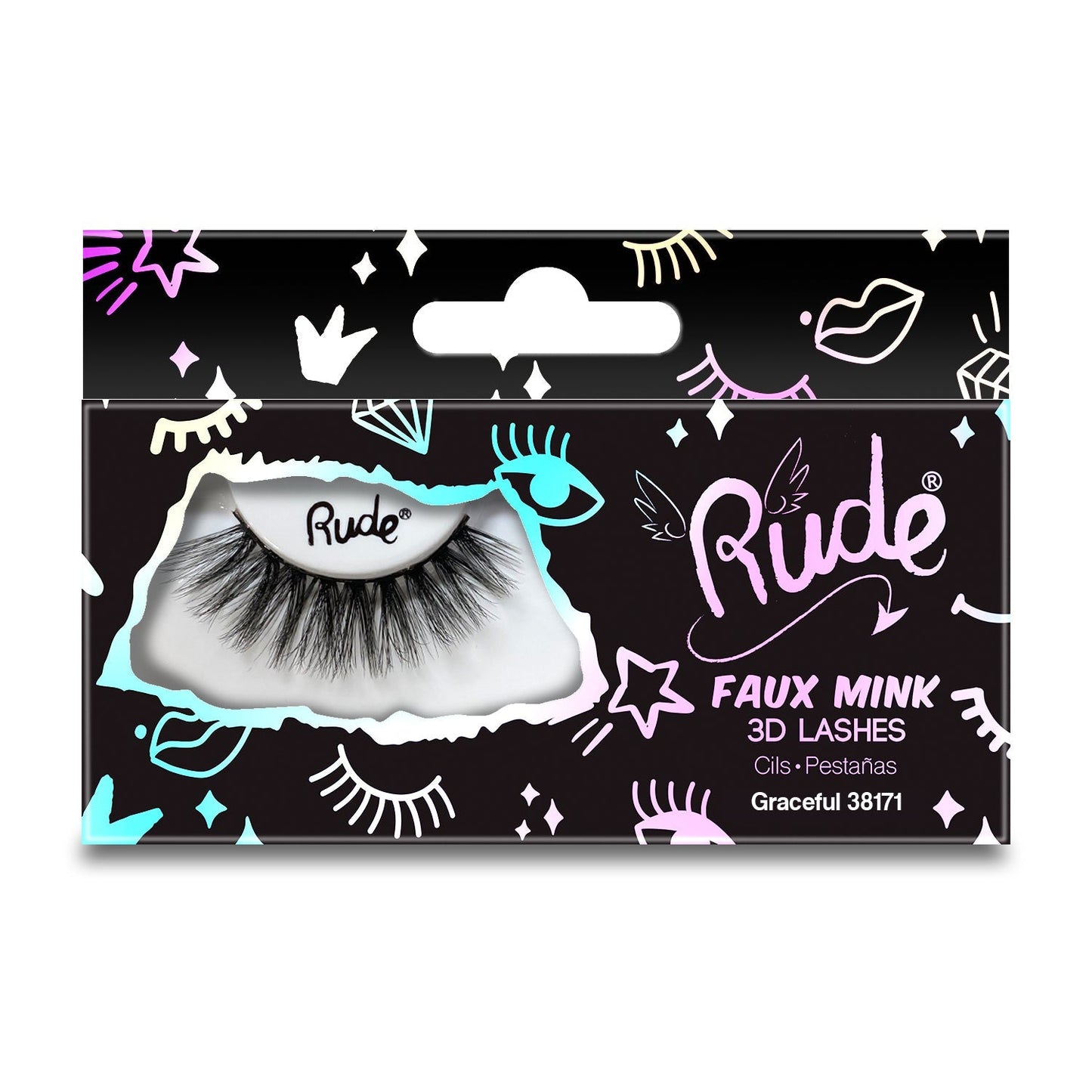 RUDE Essential Faux Mink 3D Lashes - Graceful - DestGlow