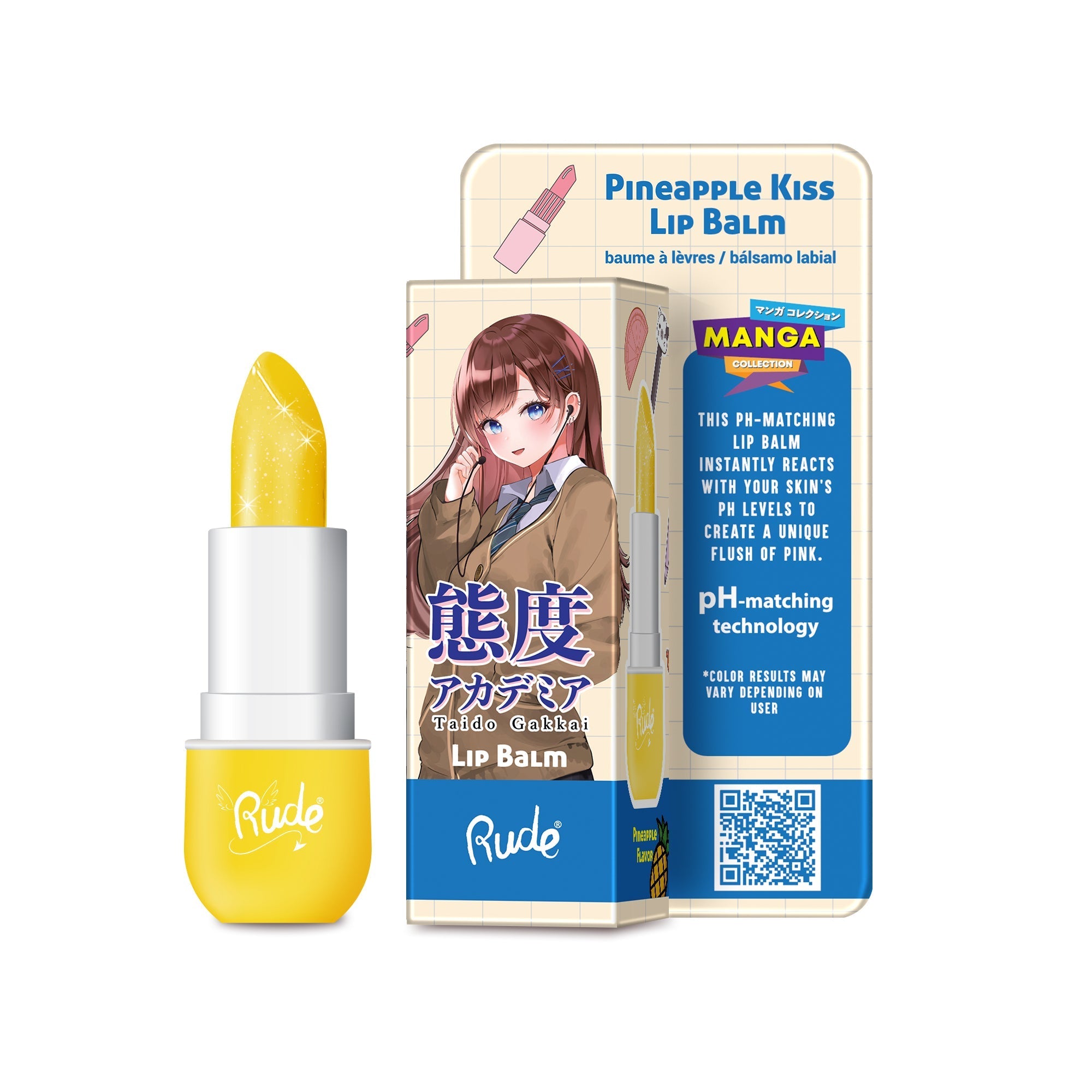 RUDE Manga Collection Lip Balm - Pineapple Kiss - DestGlow