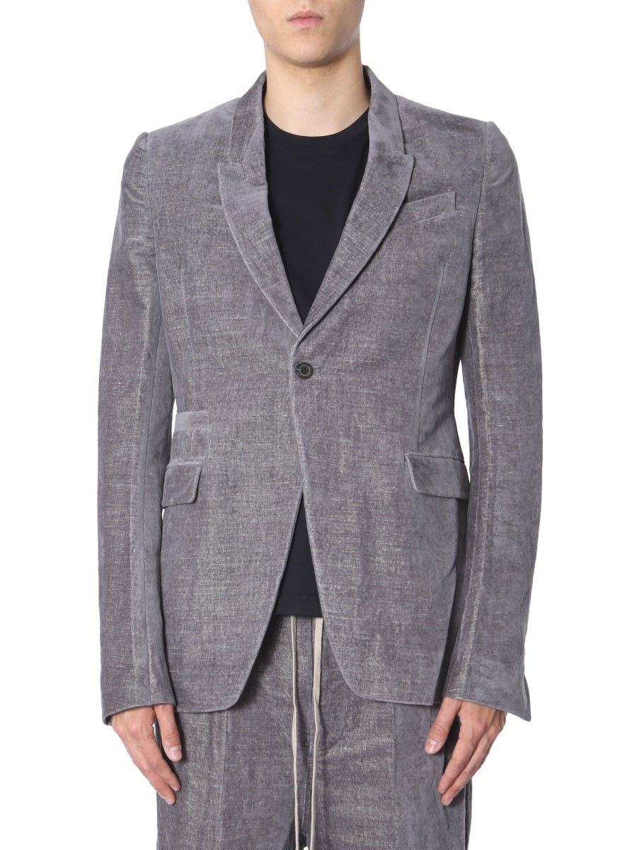 Rick Owens Men Single-Breasted Jacket DestGlow