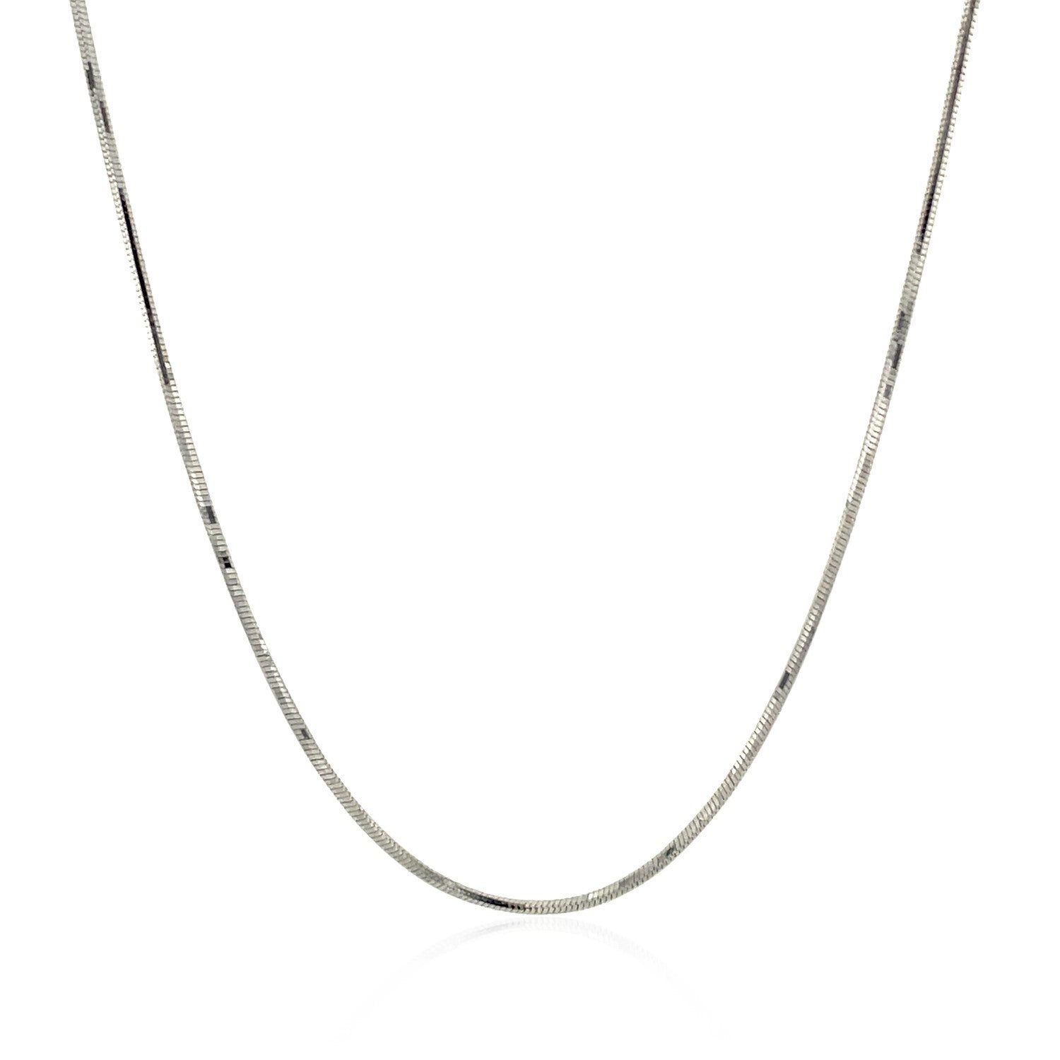 14k White Gold Adjustable Snake Chain 0.85mm by Bids.com