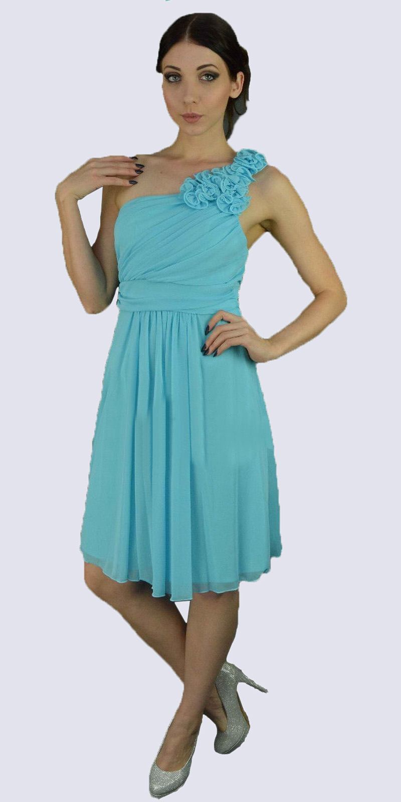 CLEARANCE - Cinderella Divine 3909 One Shoulder Chiffon Dress (Size 2XL) by DiscountDressShop