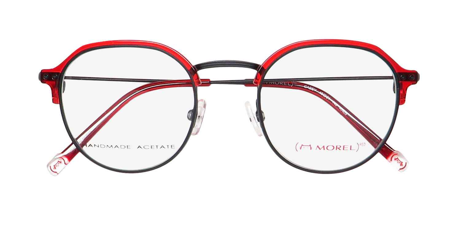 Morel Red Casey 90015c Eyeglasses