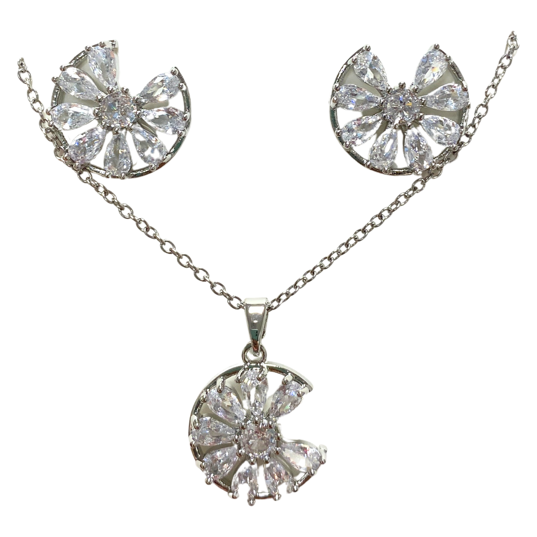 Floral & Gemstone Necklace and Earrings Set – Multiple Styles by Farmacias Savia