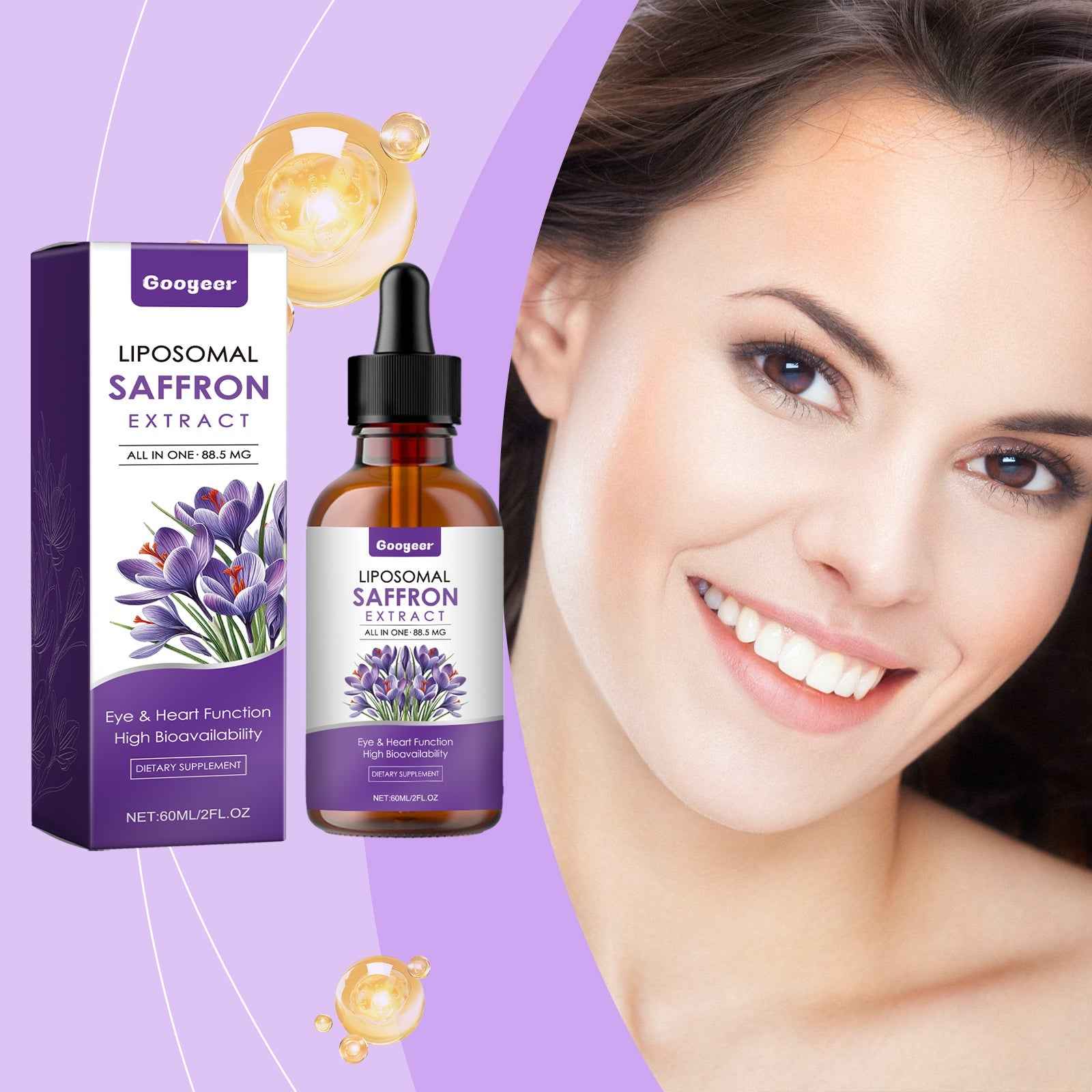 Saffron Supplement Drops, Dietary Supplement Body Therapy Body Care