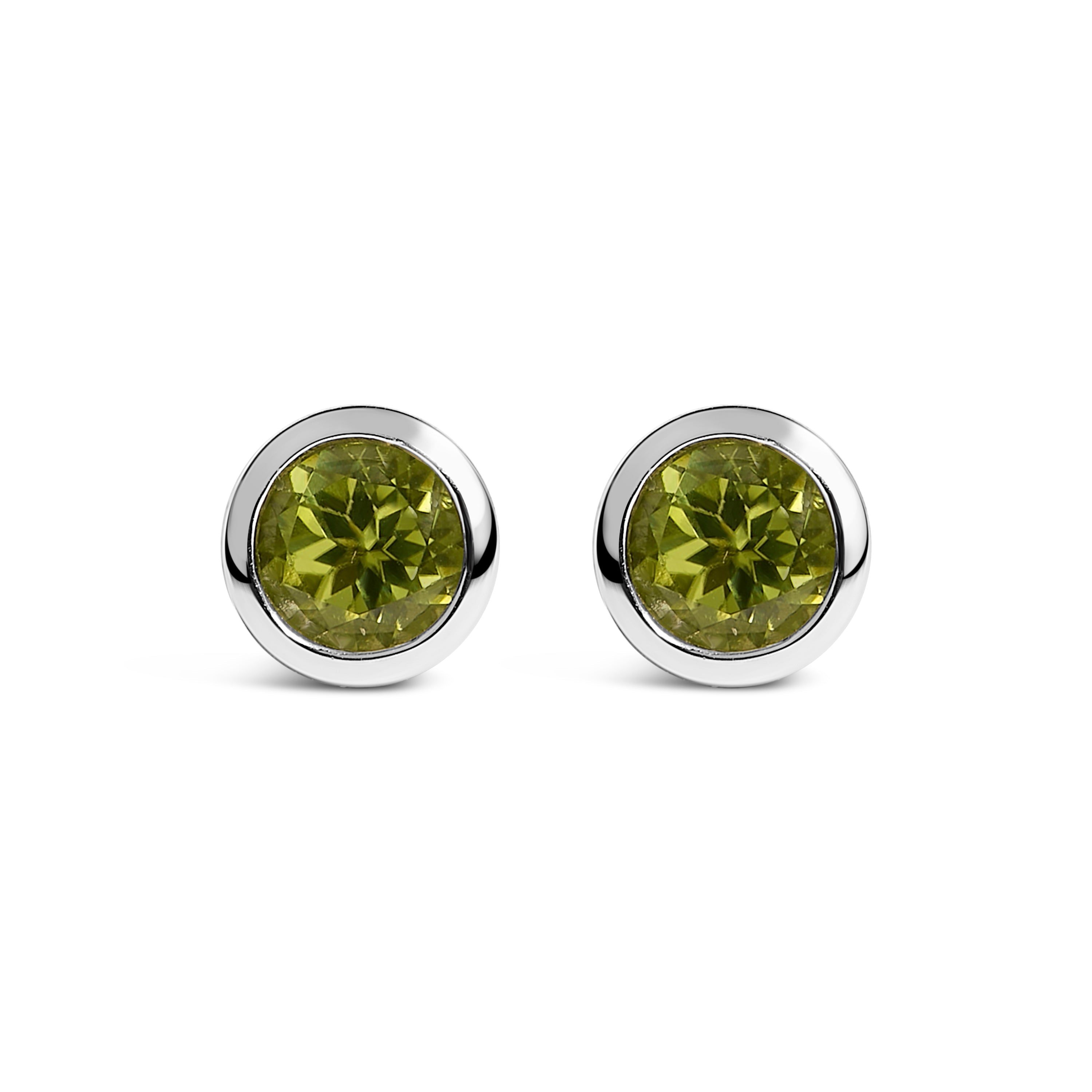 .925 Sterling Silver 6MM Bezel Set Created Purple Amethyst Solitaire Stud Earrings by Bids.com