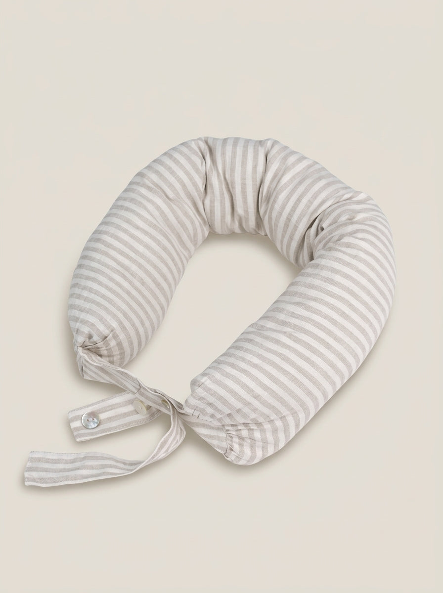 Linen Adjustable Neck Support Travel Pillow DestGlow