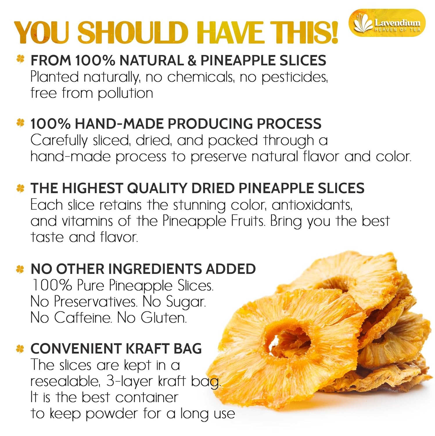 Dried Pineapple Slices 6oz – Premium Quality, Naturally Sweet & Tangy by FreshDrinkUS - Natural and Premium Herbal Tea