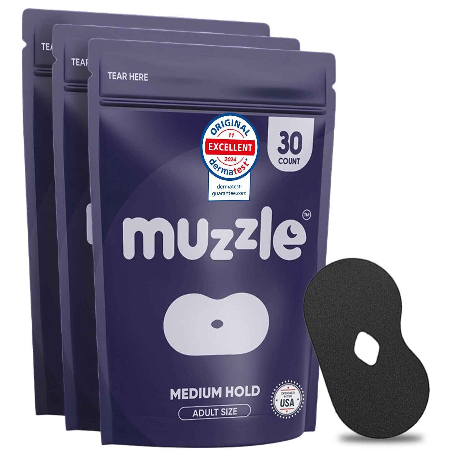 Muzzle® Mouth Tape for Adults (Medium Hold)