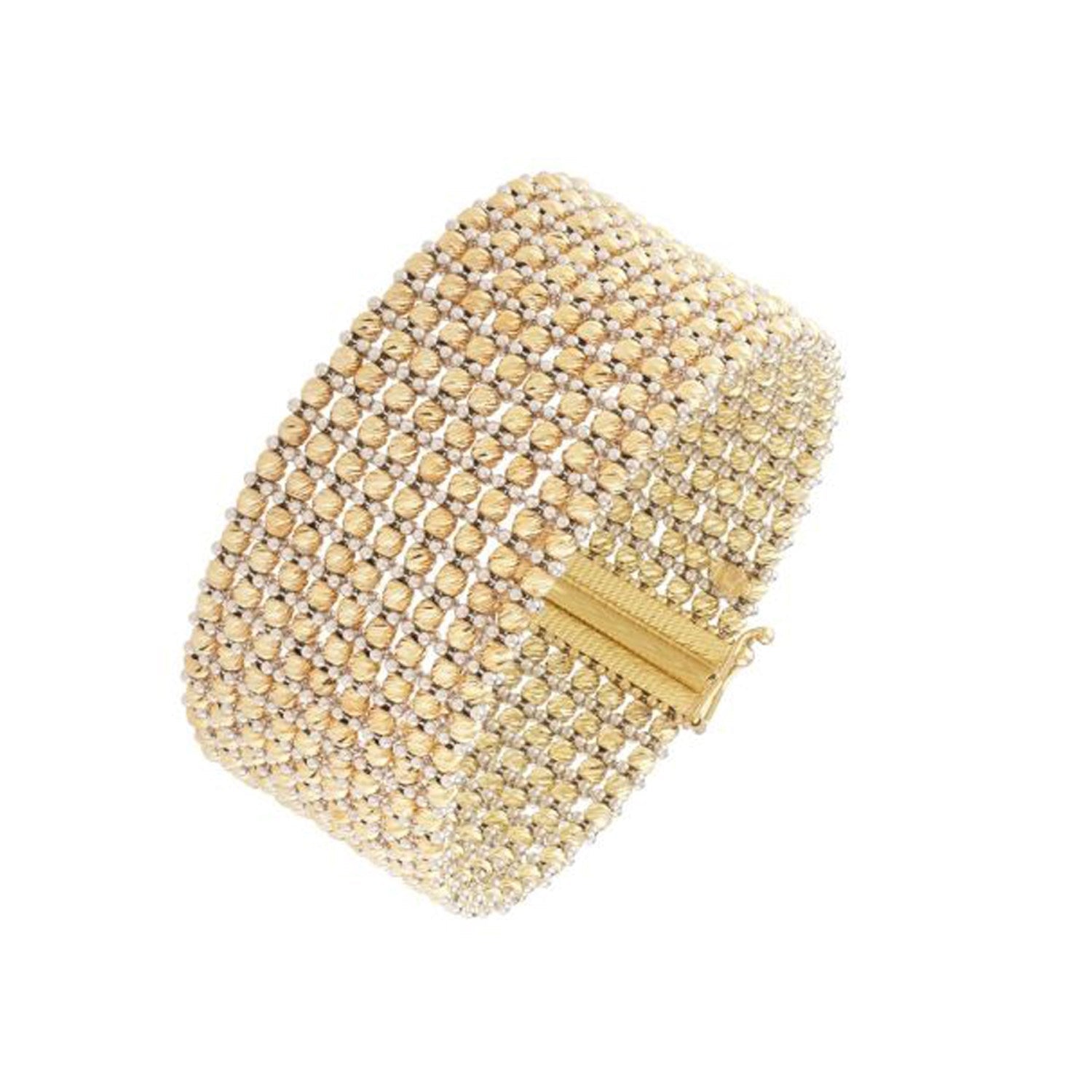 14k Two Tone Gold Red Carpet Bracelet (25.40 mm) DestGlow