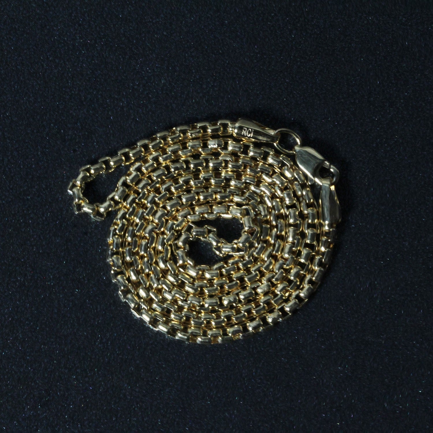 2.4mm 14k Yellow Gold Round Box Chain by Bids.com