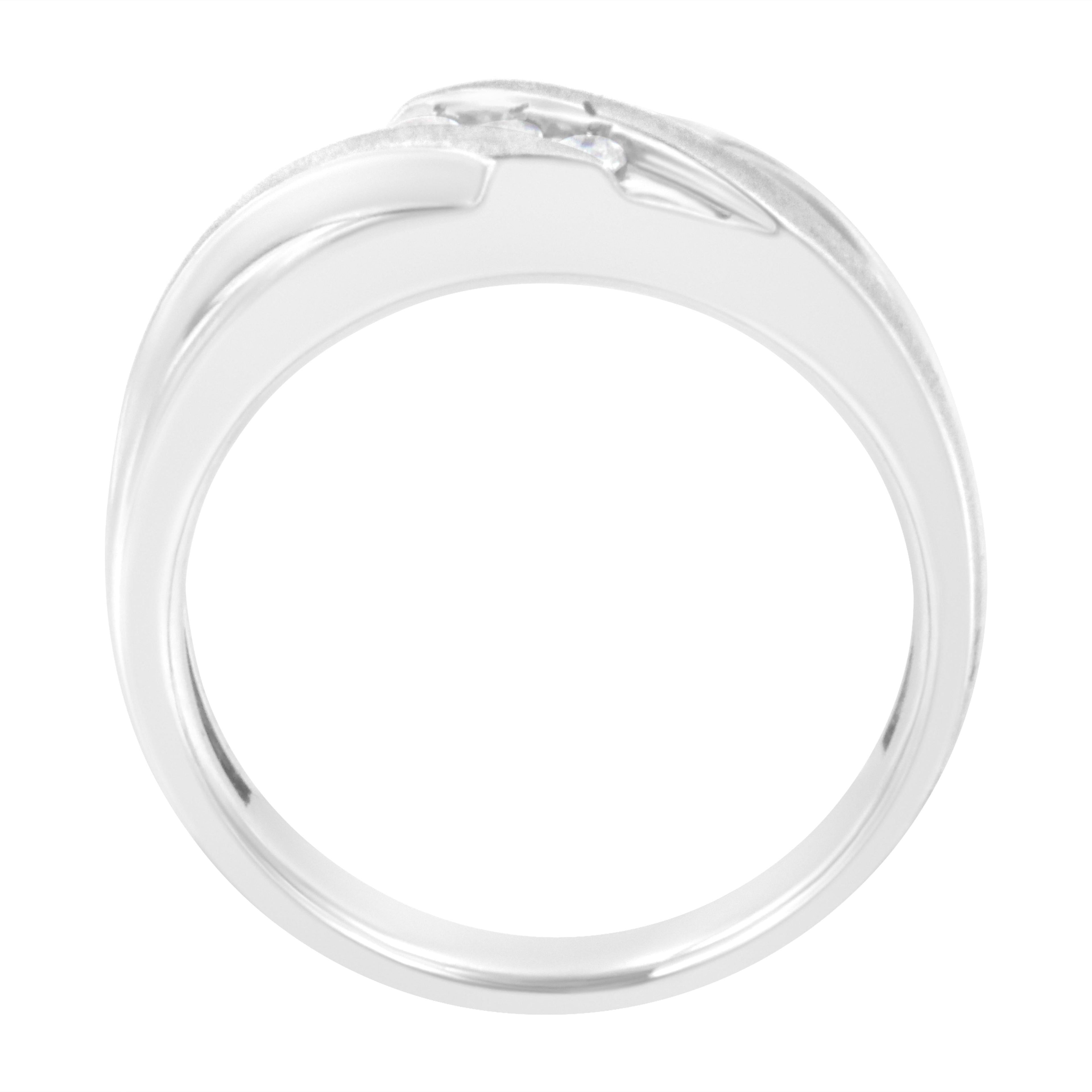 10K White Gold 1/10 Cttw Diamond Men&