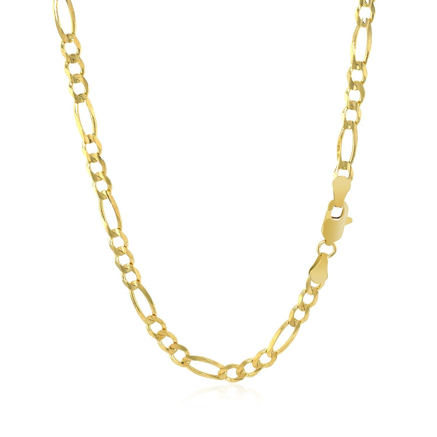 3.8mm 14k Yellow Gold Solid Figaro Chain by Bids.com