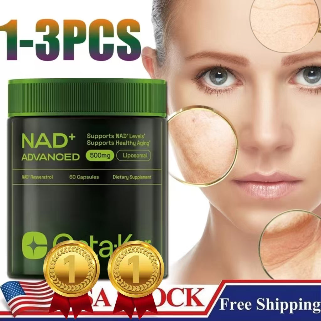 Cata-Kor 500 mg -NAD+ Supplement for Skin Aging Support, Energy, and Focus -60 Count- Vitamin & Wellness Supplements Dietary Healthcare Edible by VAH