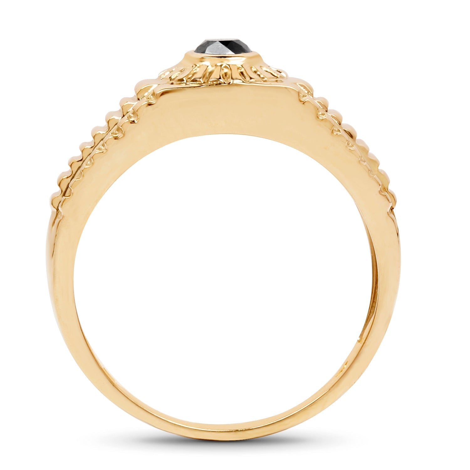 0.20 Carat Genuine Black Diamond .925 Sterling Silver Ring by Bids.com