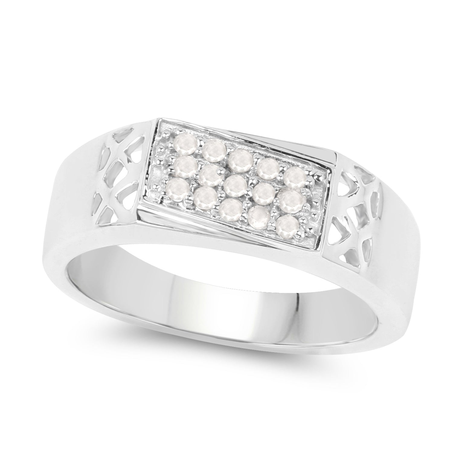 0.23 Carat Genuine White Diamond .925 Sterling Silver Ring by Bids.com