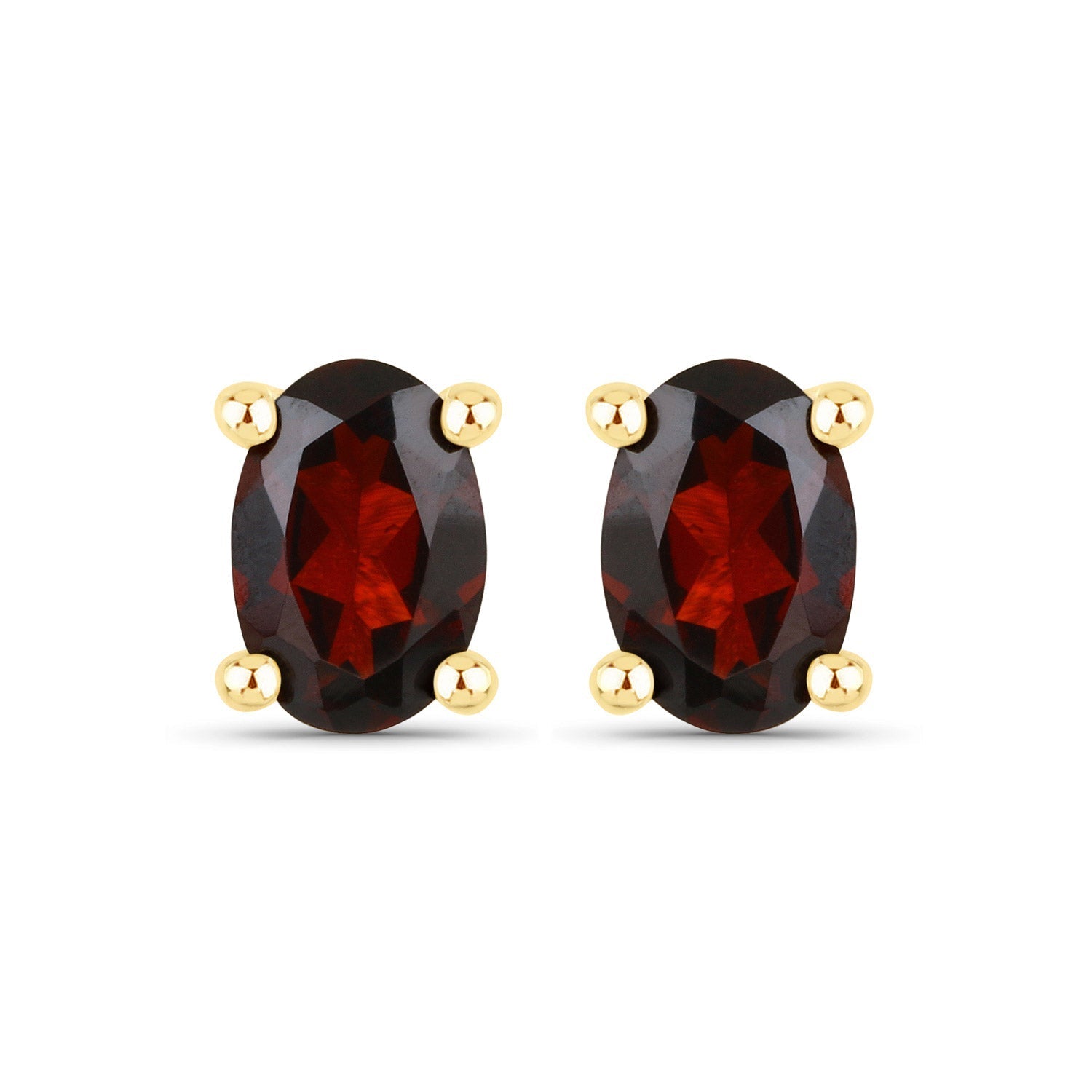 1.02 Carat Genuine Garnet .925 Sterling Silver Earrings DestGlow