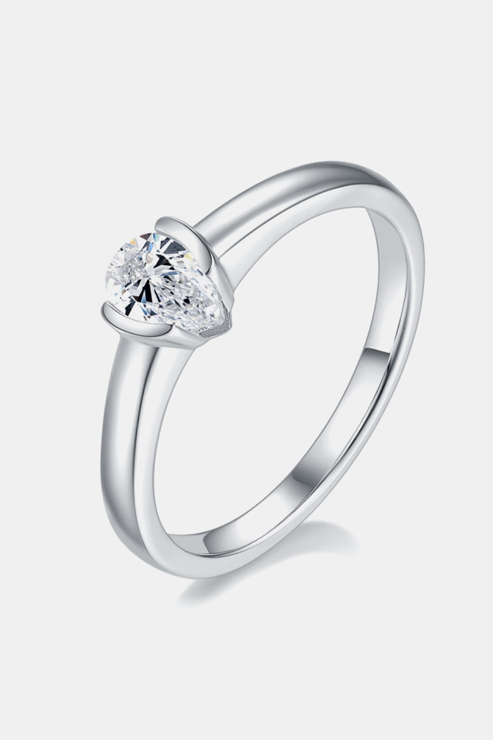 Brilliant Round Cut Sparkala™ Platinum Over Pure Sterling Silver Solitaire Ring by Sparkala