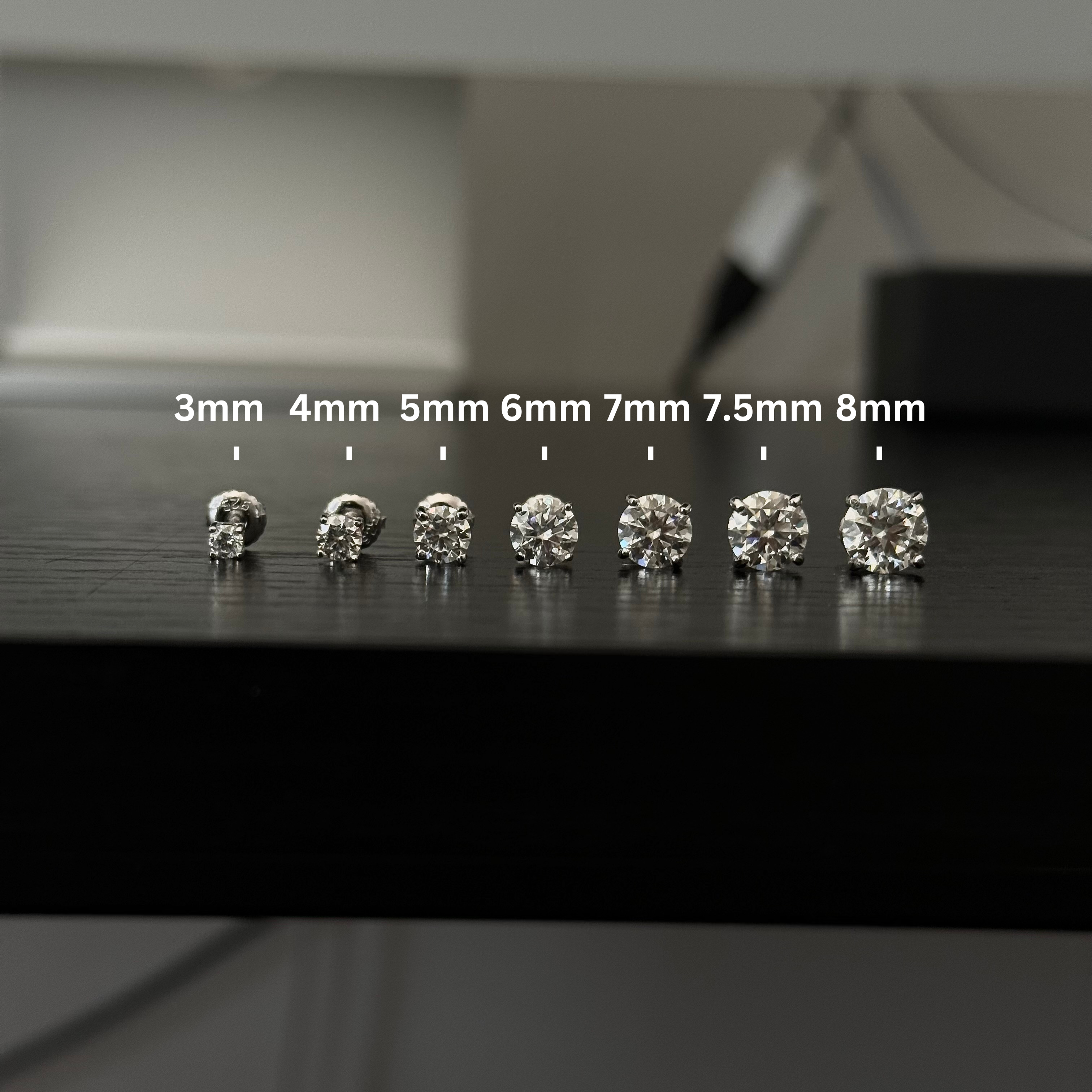 Moissanite Round Cut Stud Earrings by Jayco Jewelry