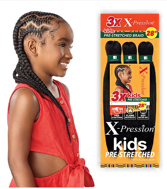 3X Xpression Braid Hair for Kids 28"