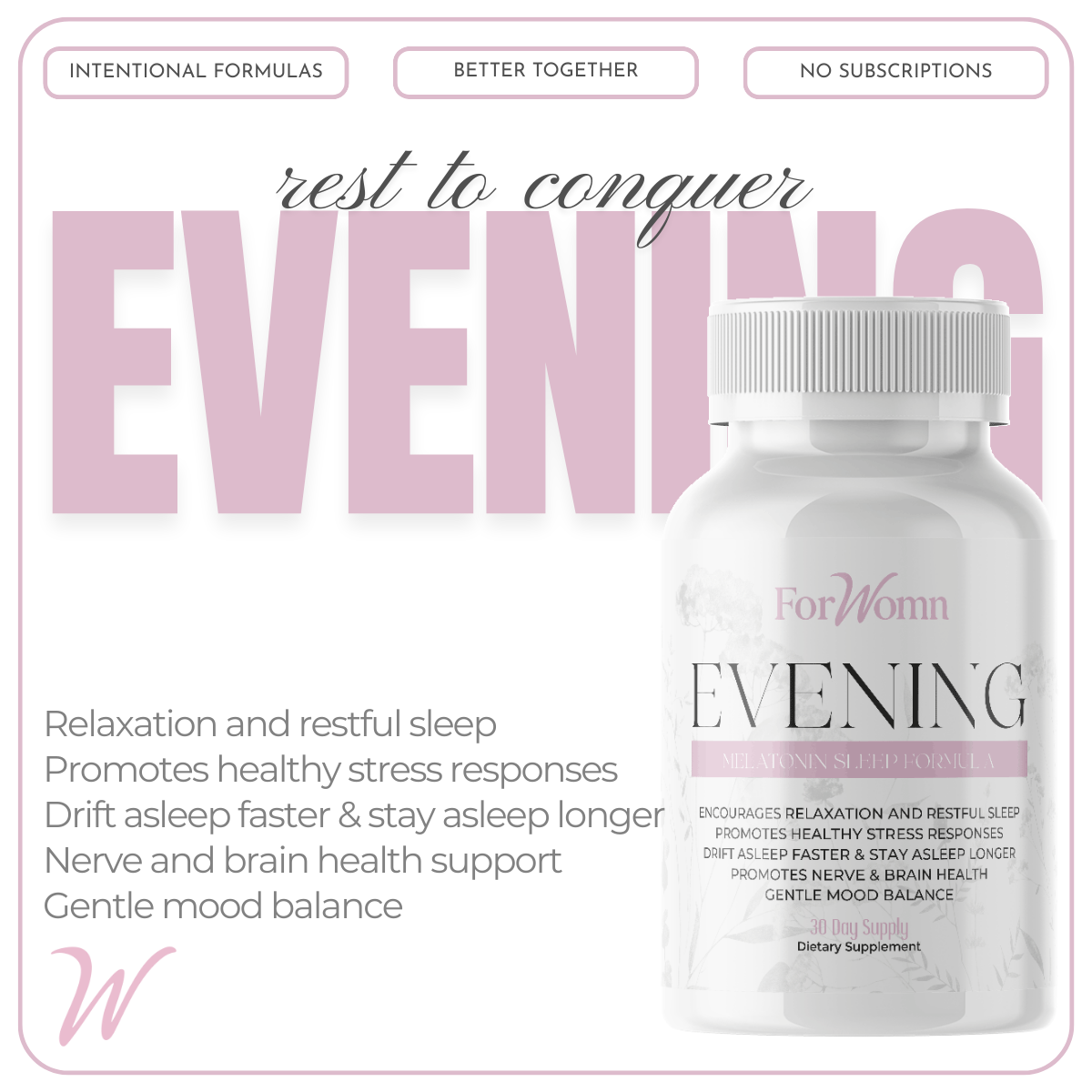 Evening Melatonin Sleep Formula by ForWomn | Women&