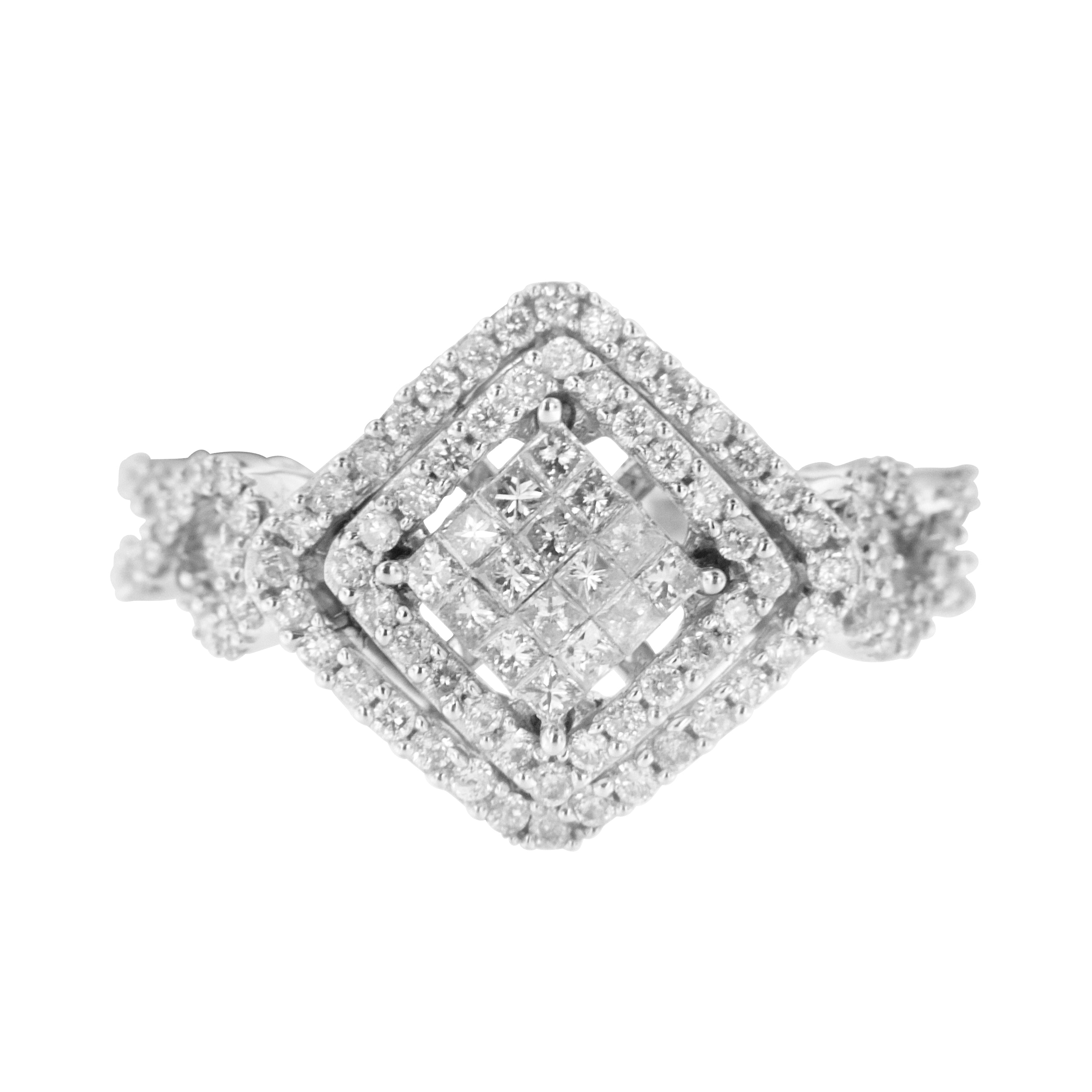 14KT White Gold Diamond Composite Ring (1 cttw, H-I Color, I1-I2 Clarity) by Bids.com