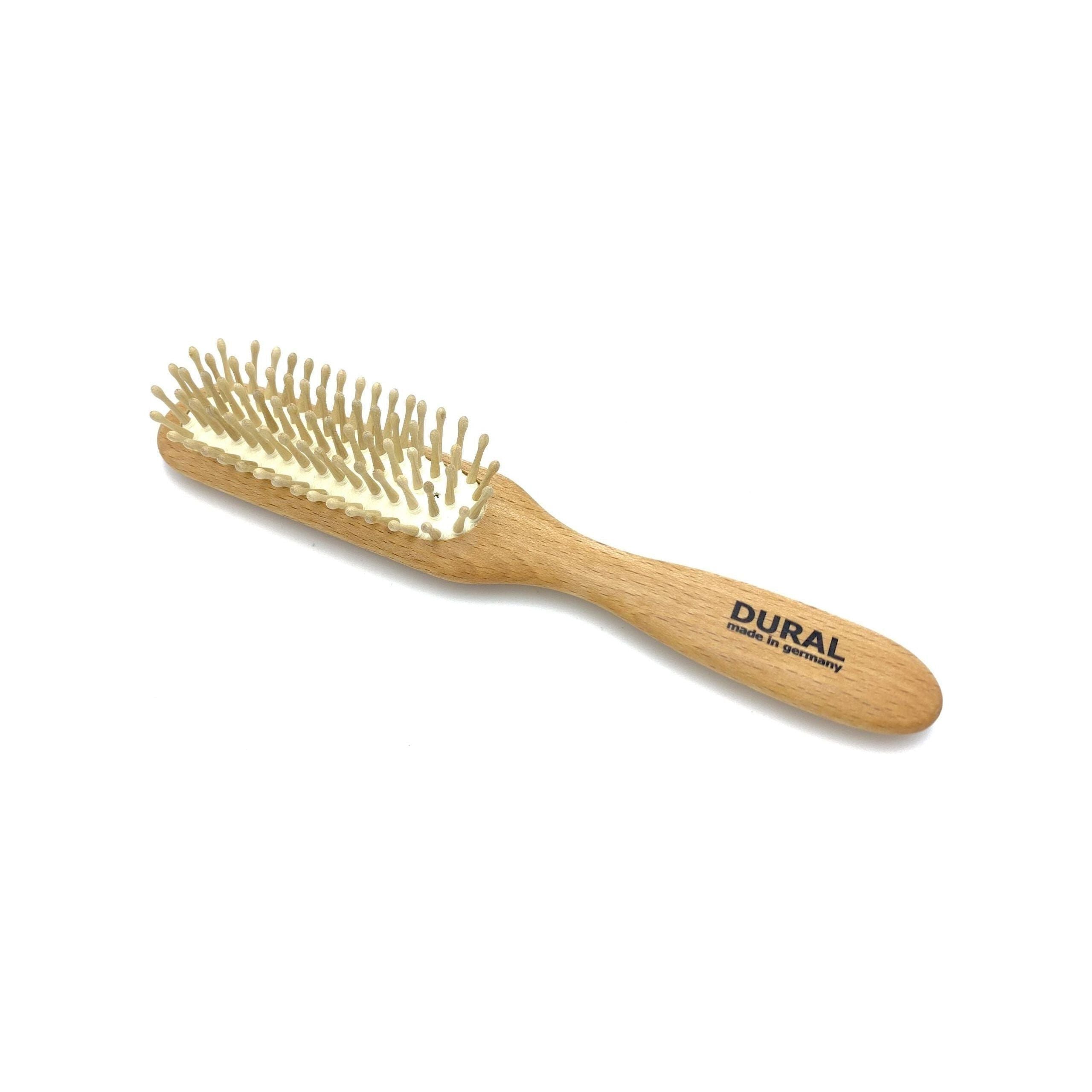 Dural Hair Brush For Styling & Care Rubber Cushion with Wooden Pins Beech Wood by Pasteur Pharmacy