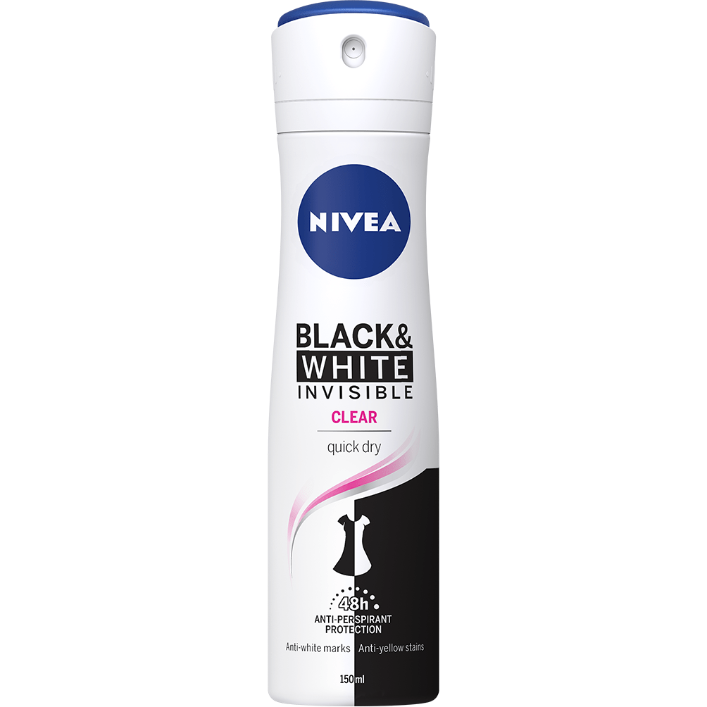 Nivea Invisible Black And White Clear Quick Dry Deodorant 150ml by Pasteur Pharmacy