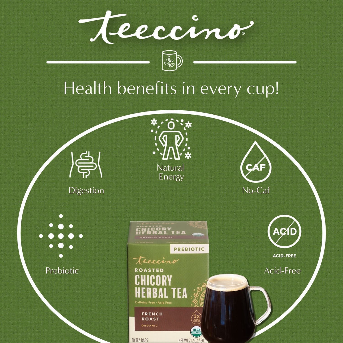 French Roast Roasted Herbal Tea DestGlow