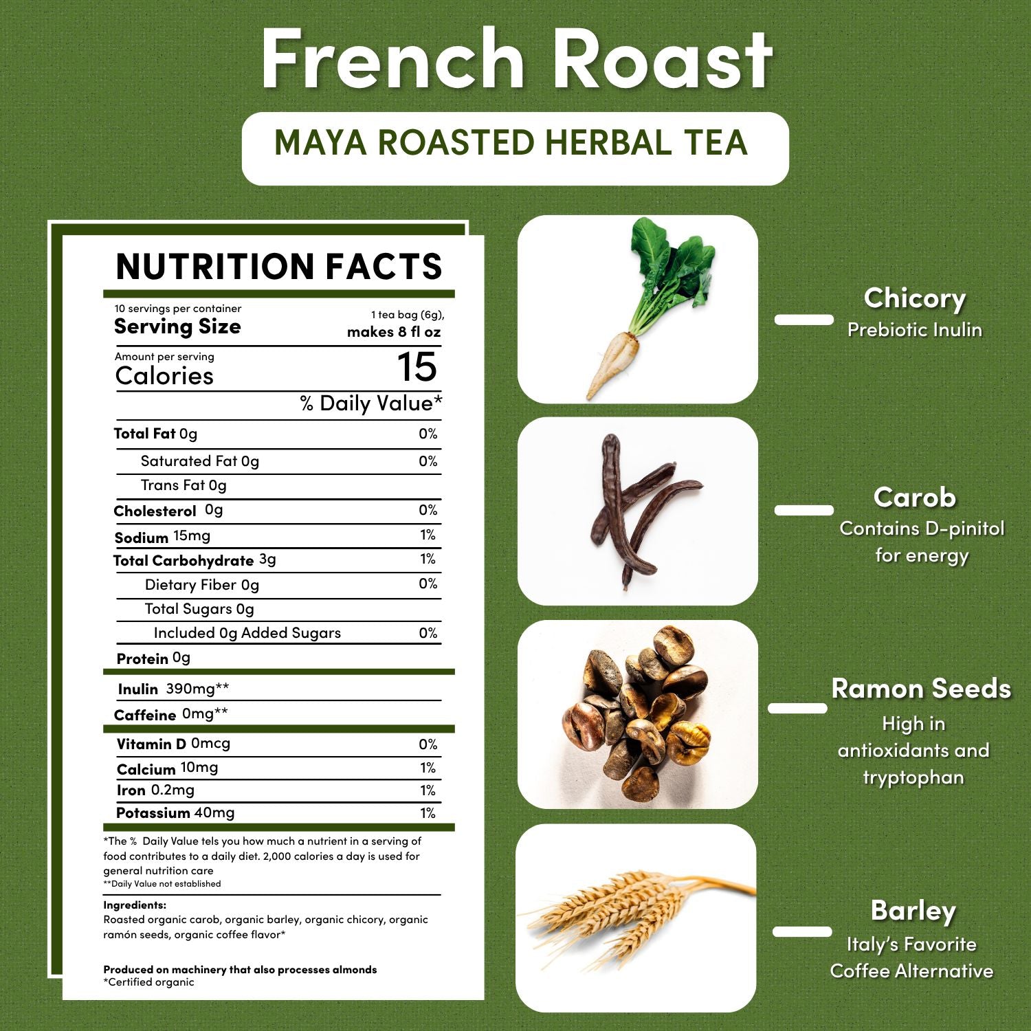 French Roast Roasted Herbal Tea DestGlow