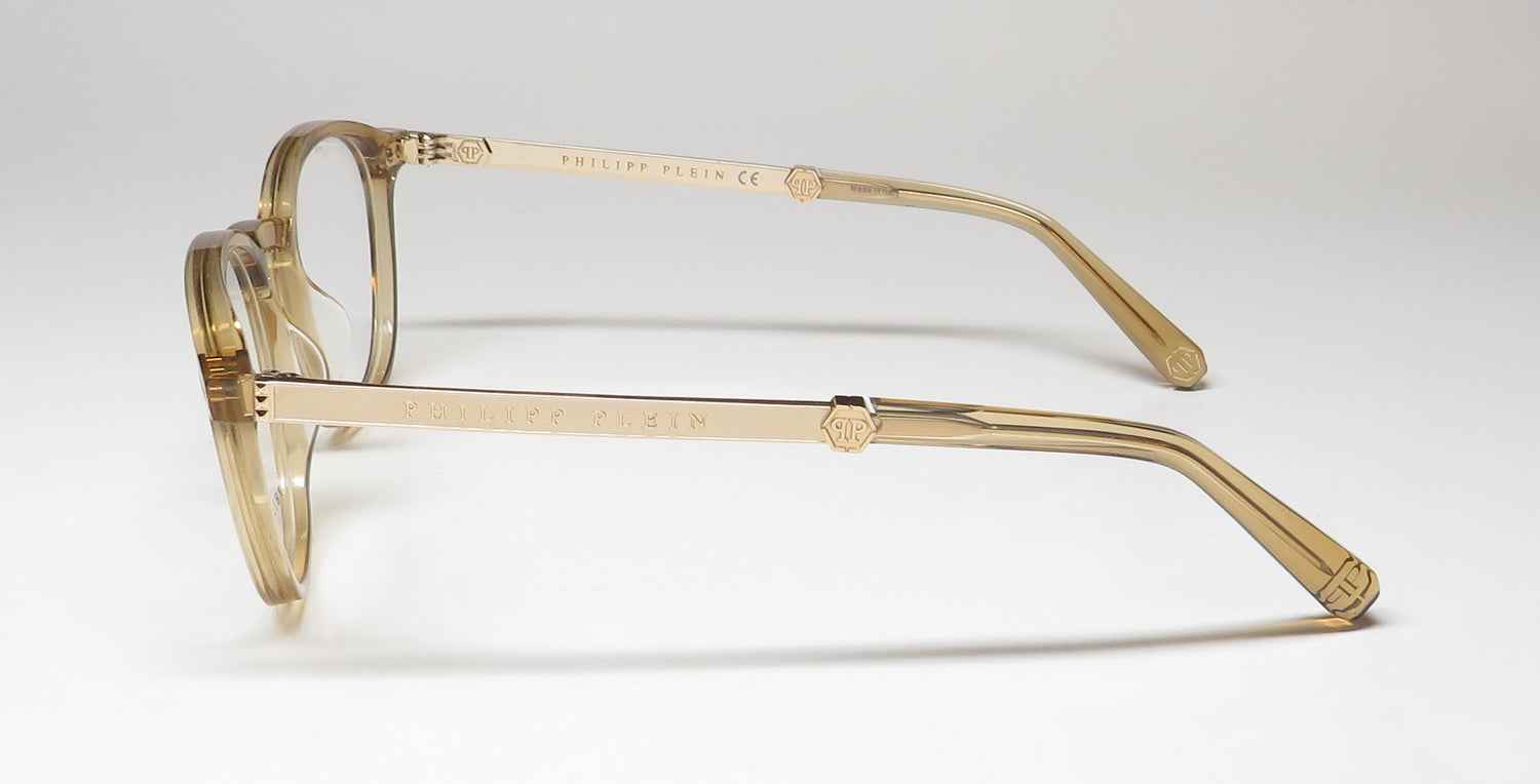 Philipp Plein Vpp057 Plein Gold Silhouette Eyeglasses by ModaFrames