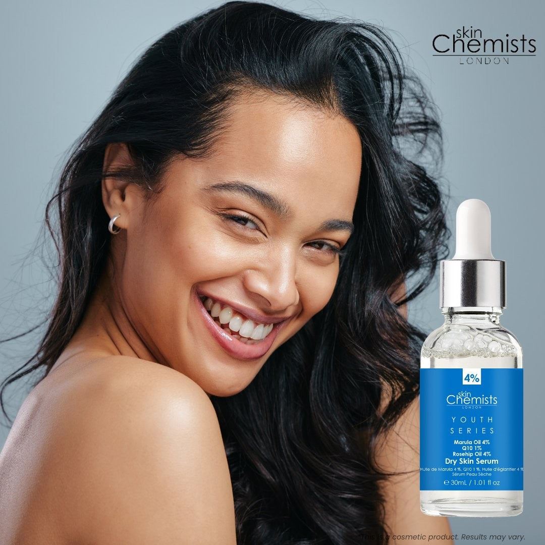 Dry Skin Serum Marulua Oil 4%, Q10 1%, Rosehip Oil 4% 30ml by skinChemists US