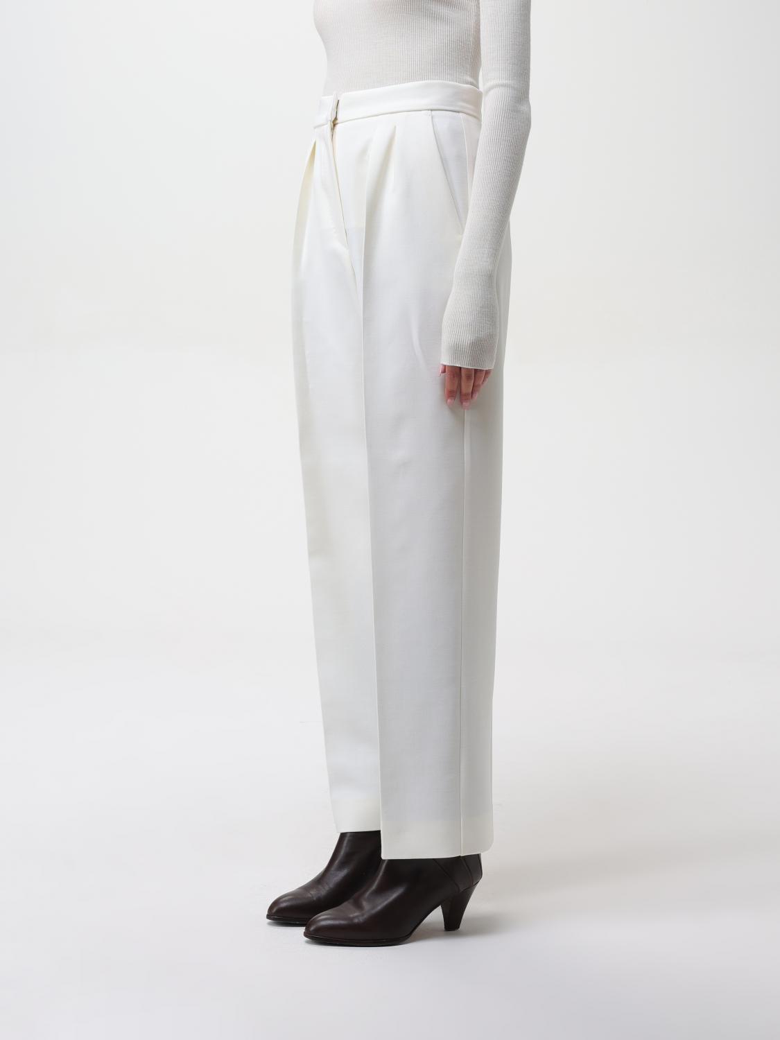 Max Mara Pants Woman Cream by Luosophy