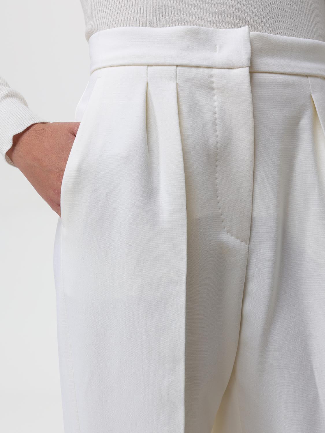 Max Mara Pants Woman Cream by Luosophy