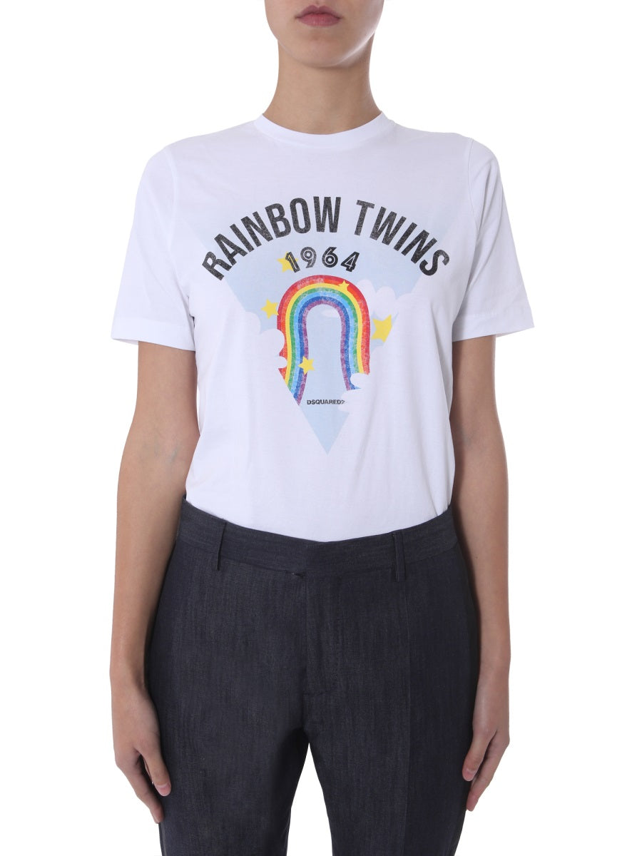 Dsquared Women Round Neck T-Shirt DestGlow